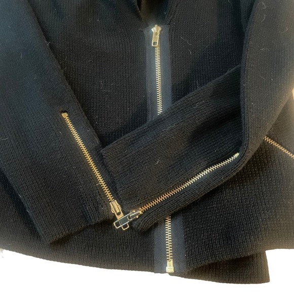 NWT  CHICO'S Moto Cardigan Knit Asymmetrical Zipper Sweater - Picture 8 of 14